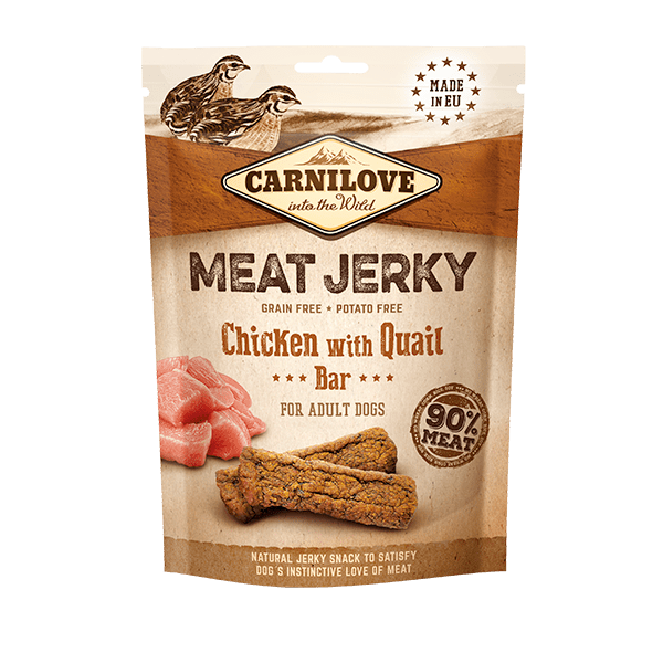 Carnilove Jerky Chicken With Quail Bar 100g